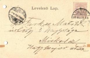 1899 Budapest VIII. Nagykörút, Hotel Rémi szálloda, villamos, M. kir. Technológiai Iparmúzeum. Erdél...