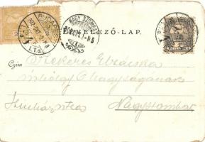 1902 Budapest VI. Andrássy út, villamos. Walter Haertel No. 476. Erdélyi cs. és kir. udvari fényképé...