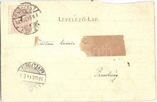 1898 Budapest I. Döbrentei tér, Lánchíd, Duna Buda és Pest között. Edgar Schmidt (b)