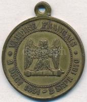 Franciaország ~1870. III. Napóleon a nyomorúságos - 80.000 fogoly / Vérszívó franciák szatirikus Br medál szalag nélkül (27mm) T:2 France ~1870. NAPOLEON III LE MISÉRABLE - 80000 PRISONNIERS / VAMPIRE FRANCAIS - 2 DEC - 1851 - 2 SEPT - 1870 Br satirical medal without ribbon (27mm) C:XF