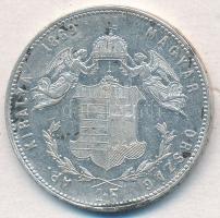 1869KB 1Ft Ag "Ferenc József / Angyalos címer" Körmöcbánya T:2 kis ph., patina 
Hungary 1...
