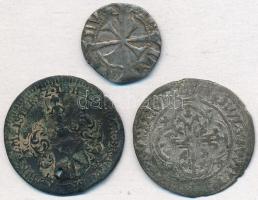 3db klf német érme, közte 2db ezüst, Ausztria / Tirol 1446-1490. Krajcár Ag "Zsigmond főherceg" T:2-,3 ly. 3pcs of diff German coins, with 2pcs of silver, including Austria / Tyrol 1446-1490. Kreuzer Ag "Archduke Sigismund" C:VF,F hole