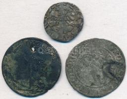 3db klf német érme, közte 2db ezüst, Ausztria / Tirol 1446-1490. Krajcár Ag "Zsigmond főherceg&...