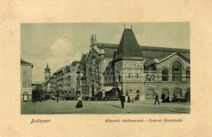 Budapest IX. Vámház körút, Központi vásárcsarnok, villamos, Hotel Nádor szálloda és kávéház. Dr. Trenkler és Társa