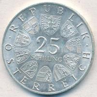 Ausztria 1967. 25Sch Ag "250 éve született Mária Terézia" T:1- 
Austria 1967. 25 Schillin...