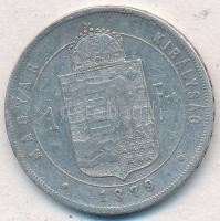 1879KB 1Ft Ag "Ferenc József / Középcímer" T:2- kis ph., kis patina
Adamo M15