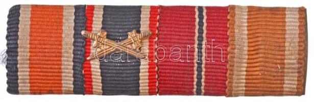 Német Harmadik Birodalom ~1933-1945. 4db klf szalagsáv összevarrva. German Third Reich ~1933-1945. 4pcs of diff service ribbons sewn together.