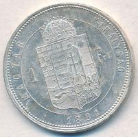 1881KB 1Ft Ag "Ferenc József / Középcímer" T:1-,2 kis ph., kis patina
Adamo M15