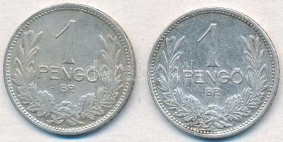 1927. 1P Ag (2x) T:2,2- kis patina