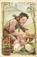 10 db RÉGI használatlan Cserkész Levelezőlapok Kiadóhivatal cserkész motívumlap, Márton L. szignóval...