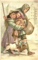 10 db RÉGI használatlan Cserkész Levelezőlapok Kiadóhivatal cserkész motívumlap, Márton L. szignóval...