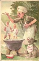 10 db RÉGI használatlan Cserkész Levelezőlapok Kiadóhivatal cserkész motívumlap, Márton L. szignóval...