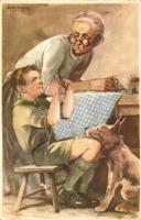 10 db RÉGI használatlan Cserkész Levelezőlapok Kiadóhivatal cserkész motívumlap, Márton L. szignóval...