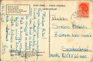 Svéd cserkész. A Magyar Cserkészszövetség kiadása / Swedish boy scout; Hungarian scout art postcard ...