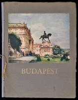 Budapest (1931), Bp. Székesfőv. Idegenforg. Hiv. öt nyelvű kiadványa. Zsinórral átfűzött, kiadói papírborítékban. Csánky Dénes akvarelljeivel.