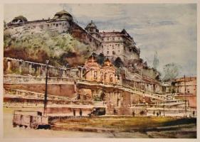 Budapest (1931), Bp. Székesfőv. Idegenforg. Hiv. öt nyelvű kiadványa. Zsinórral átfűzött, kiadói pap...