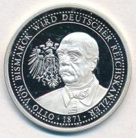 Németország 1991. Otto von Bismarck jelzett Ag emlékérem (8,57g/0.999/30mm) T:PP Germany 1991. Otto von Bismarck hallmarked Ag commemorative medal (8,57g/0.999/30mm) C:PP