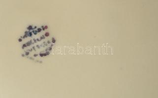 Jelzett dísztányér, matricás, apró kopással, d:24 cm