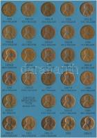 Amerikai Egyesült Államok 1941-1962D 1c (60xklf) gyűjtemény, Whitman-albumba rendszerezve, minden év...