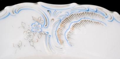 Glaz András (mint kereskedő) tálak ( 3 db), kézzel festett, kopott aranyozás, 23×23 cm, d:31,5 cm, 3...