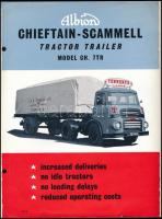 cca 1960-1970 Albion Chieftain-Schammell Tractor Trailer Model Ch. 7TR, angol nyelvű autós prospektus