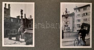 cca 1930 Egy franciaországi és svájci utazás képei, különféle helyszínekkel (Pantheon, Párizs; Stüss...