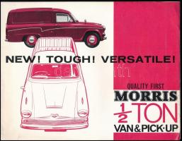 cca 1960-1970 Morris 1/2 TOn Van&Pick Up. Angol nyelvű autós prospektus