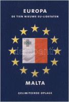 Málta 1998-2004. 1c - 1L (7xklf) forgalmi sor, "Europa - A tíz új tagállam" sorozat + 2004. "Europa" jelzett Ag emlékérem T:1 Malta 1998-2004. 1 Cent - 1 Lira (7xdiff) coin set from the "Europa - De tien nieuwe EU-Lidstaten" + 2004. "Europa" hallmarked Ag commemorative medallion C:UNC