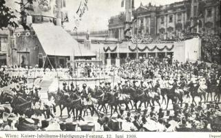 1908 Vienna, Wien; Kaiser-Huldigungs-Festzug / Franz Josefs anniversary festival (kopott sarkak / worn corners)