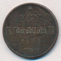 1848. 1kr Cu T:2,2- 
Adamo B1