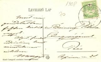 1908 Lengyel, Gróf Apponyi Sándor pincészete, belső, boroshordók. Kiadja a Lengyeli uradalmi kasznár...