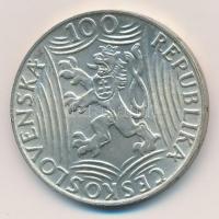 Csehszlovákia 1949. 100K Ag "Sztálin" T:1- 
Czechoslovakia 1949. 100 Korun Ag "Stali...