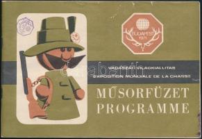 1971 A Vadászati Világkiállítás programfüzete 64p.