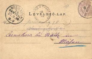 1898 Győr, Újváros, zsinagóga, Kisfaludy szobor, Püspökvár és Karmelita templom, Állami főreáliskola...