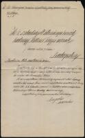 1888 Szászrégeni népfölkelési parancsnokság levele tartalékos hadnagynak