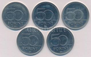 2006. 50Ft Cu-Ni "1956 tiszteletére" (5x) forgalmi emlékérmek T:1-,2 
Adamo FOEM7