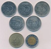 2002-2007. 20-100Ft (7x) forgalmi emlékkiadások T:2,2-