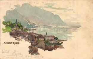 Montreux, general view, J. Velten litho (fa)