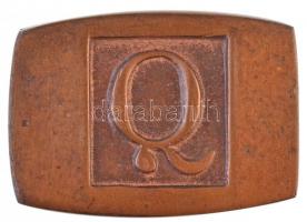 Asszonyi Tamás (1942- ) ~1990. "Qualitas Gallery" Br plakett (28,5x40mm) T:2