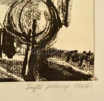 Tajti József (?-?): Füredi házak. Tus, papír, 14×19 cm