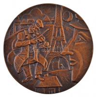 Renner Kálmán (1927-1994) DN "Chagall" kétoldalas Br plakett (96mm) T:1-