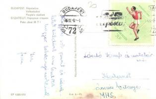 1965 Budapest, Népstadion (Puskás Ferenc Stadion), labdarúgó mérkőzés. Képzőművészeti Alap Kiadóváll...