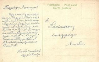 Budapest II. Lukács fürdő, hátoldalon Magyar Fogorvosok Egyesületének reklámja