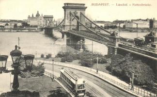 Budapest, Lánchíd, villamos (EK)