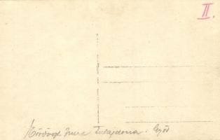 1917 Az SMS "Temes" monitor tisztikara a fedélzeten messzelátókkal. Dunaflottilla / K.u.K....