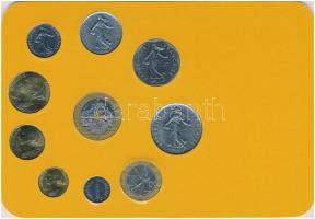 Franciaország 1962-2000. 1c-20Fr (10xklf) forgalmi sor karton dísztokban T:2
France 1962-2000. 1 Ce...