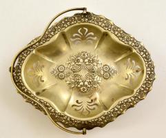 E.P.N.S. Áttört angol alpakka kosár, jelzett, kis horpadással, 30×24 cm