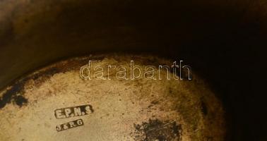 E.P.N.S. Áttört angol alpakka kosár, jelzett, kis horpadással, 30×24 cm