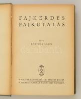 Bartucz Lajos: Fajkérdés, fajkutatás. 58 fekete-fehér ábrával és 43 fotóval illusztrálva. Bp., é.n.,...