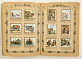 cca 1940 Die Deutsche Wehrmacht A német Wehrmacht komplett cigarettakép-gyűjtómappa 270 képpel szép ...